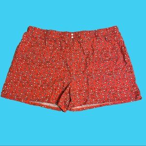 Cuddl Duds heart print pajama shorts with pockets